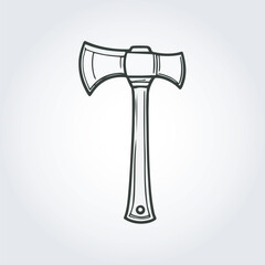 axe line art logo icon