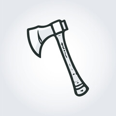 axe line art logo icon