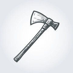 axe line art logo icon