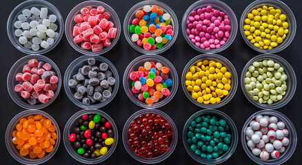 colorful candy on bowl 