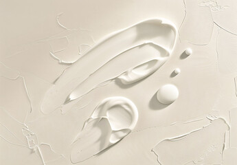 white paint on a surface
