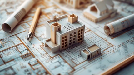 Architects and engineers in a detailed close-up, using their expertise to mold visionary architectural designs into real-life constructions through 2D and 3D modeling techniques