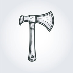 axe line art logo icon