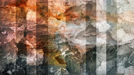 Artistic collage featuring a blend of various natural Earth textures, creating a stunning abstract background