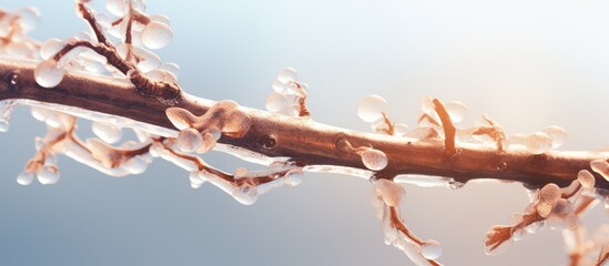 Branch with water droplets - Powered by Adobe