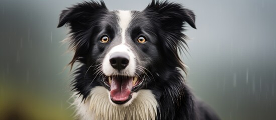 Dog with distinctive facial and coat markings