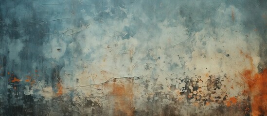 Fototapeta premium Rusted blue and orange wall