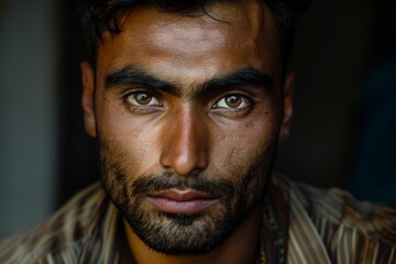 Indian Male Model in a Suit - Stock Image with Clean-Colored Wall - AI-Generated. Beautiful simple AI generated image in 4K, unique.