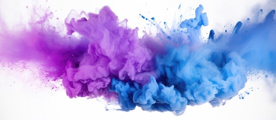 Blue and pink paint cloud