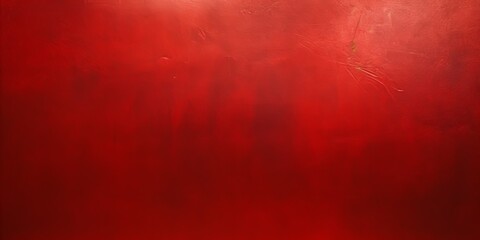 Red foil metallic wall with glowing shiny light, abstract texture background blank empty with copy space 