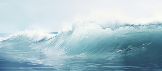 Surfer catching wave ocean sunny day