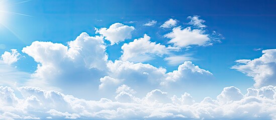 Sun shining in clear blue sky