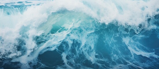A powerful ocean wave crashing - obrazy, fototapety, plakaty