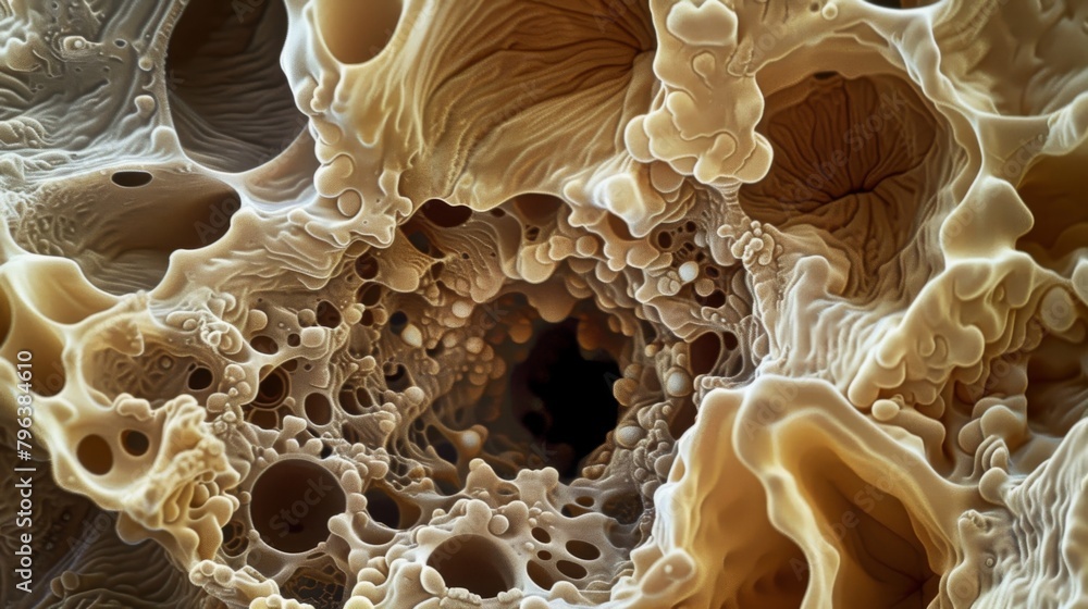 Poster a scanning electron microscope image of a stoma providing a highly detailed closeup of its structure