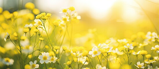 Wildflowers basking in sunlight - 796385039