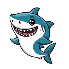 Cartoon Shark - Cute Chibi Style Vector Illustration (EPS 10)
