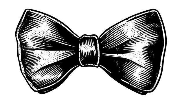 recommend clip art: bow tie engraving black and white outline