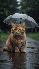 cat in the rain