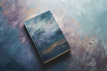 A hardcover book mockup with a captivating title and an artistic cover design.