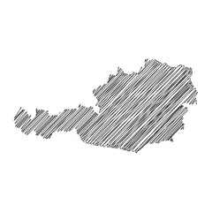 austria thread map line vector illustration