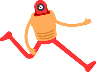 Humanoid Character Running Illustration
