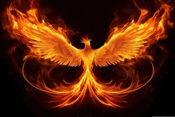 Phoenix fire burning flame.