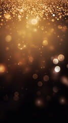Tan banner dark bokeh particles glitter awards dust gradient abstract background