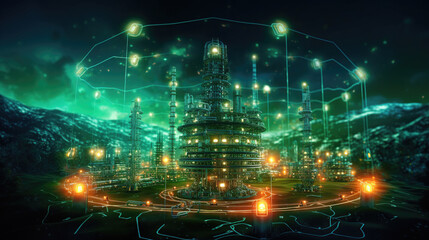 environment society and governance energy, Futuristic Cityscape