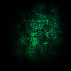 Dark green grunge scratched scary background, Halloween texture