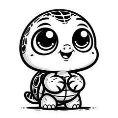 Fototapeta premium sketch drawing of turtle | illustration of a turtle | |coloring book pages | 