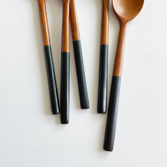 handmade wooden Korean spoon asian cutlery Eco friendly