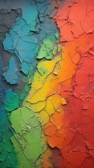 Vibrant color rough paint wall.