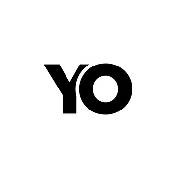 Letter Y and O, YO logo design template. Minimal monogram initial based logotype.