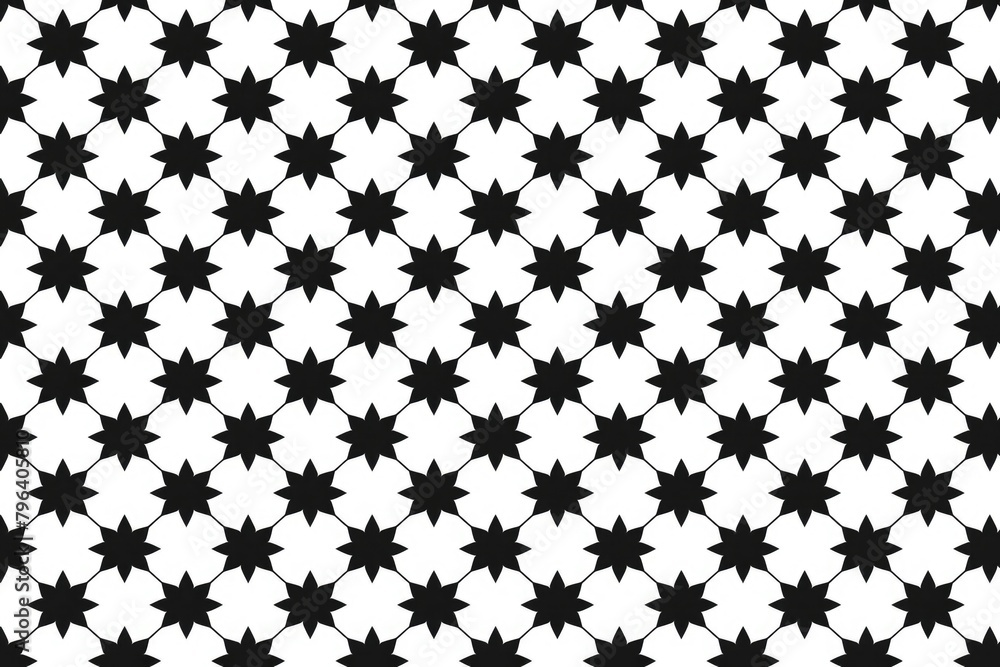 Aufkleber A simple black and white pattern with stars. Suitable for various design projects