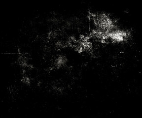 Black grunge scratched horror background, obsolete scary texture, old wall