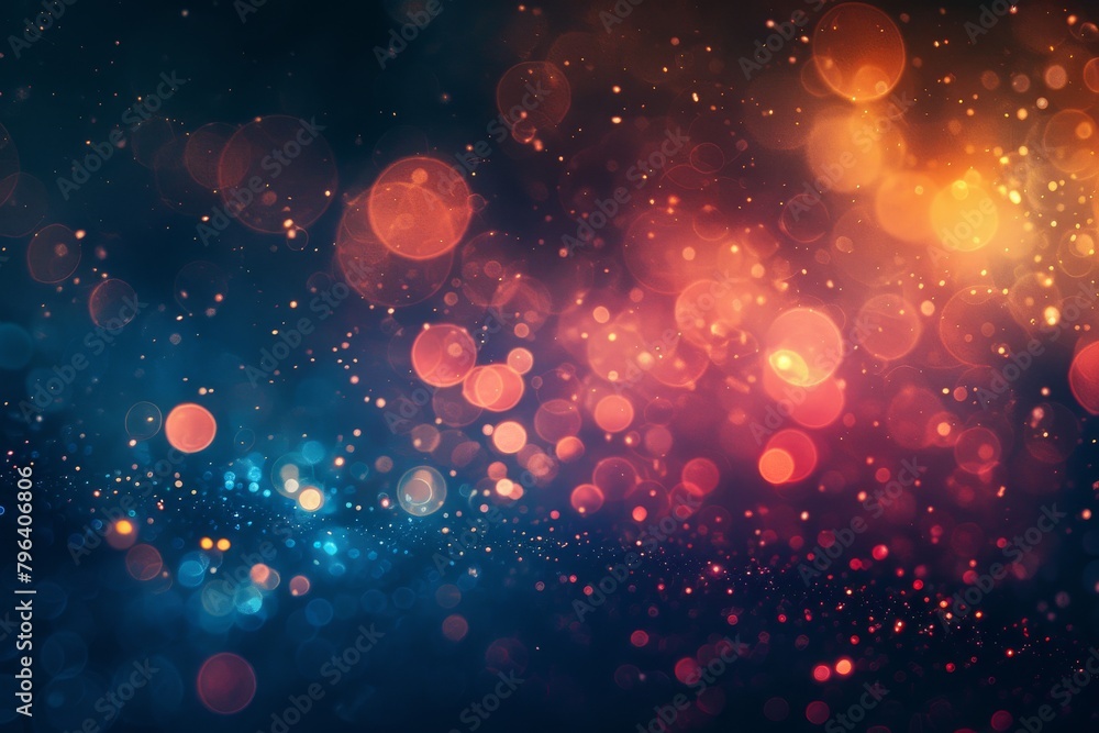 Poster this captivating image features sparkling bokeh light particles that give a sense of motion against 
