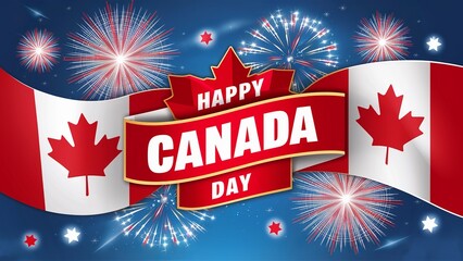 Happy Canada Day, banner for Canada day
