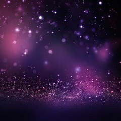 Violet banner dark bokeh particles glitter awards dust gradient abstract background