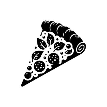 recommend clip art: Classic Pizza Slice Silhouette for Your Creative Needs - Minimallest Pizza Slice Vector
                    