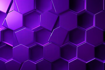 Violet hexagons pattern on violet background. Genetic research, molecular structure. Chemical engineering
