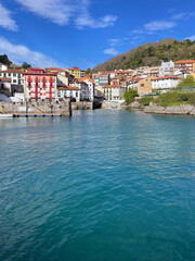 Beautiful view of the port of Mundaka, Spain, on a sunny day
