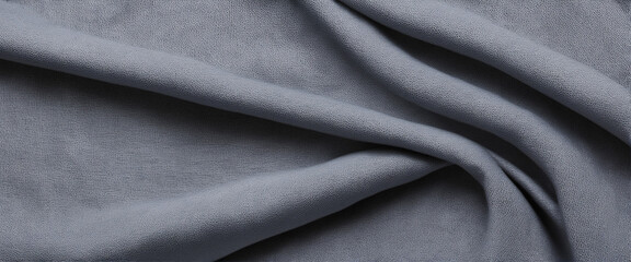 Fototapeta premium Gray grey natural cotton linen textile 