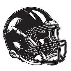 Simple american football helmet logo icon on white background