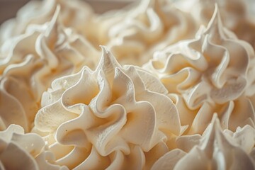 A detailed image of a cake covered in white frosting, perfect for bakery or dessert concepts