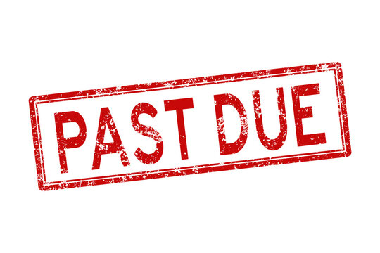 Past Due stamp isolated on white