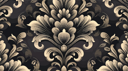 Damask seamless pattern element. Classic luxury onramp - obrazy, fototapety, plakaty