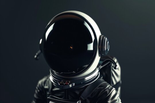 Close up of a person wearing a space suit. Suitable for science and technology concepts