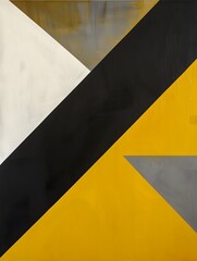 Abstract yellow, gray, and black geometric backdrop 