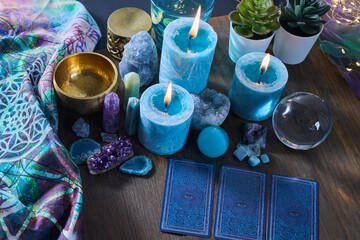 Mystical Crystal Healing Setup