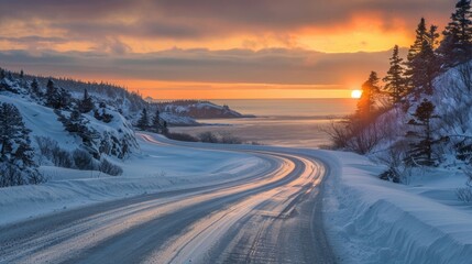 As the sun begins to set casting a warm golden light against the snowcovered landscape you cant help but feel grateful for the breathtaking . AI generation.